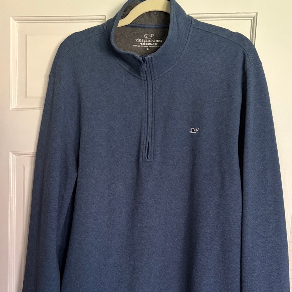 Vineyard Vines Men's Zip Up in Deep Blue